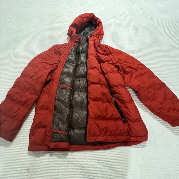 Michael Kors Packable Down Quilted Puffer Hooded Coat Orange Men’s Size 2XL - Picture 2 of 5
